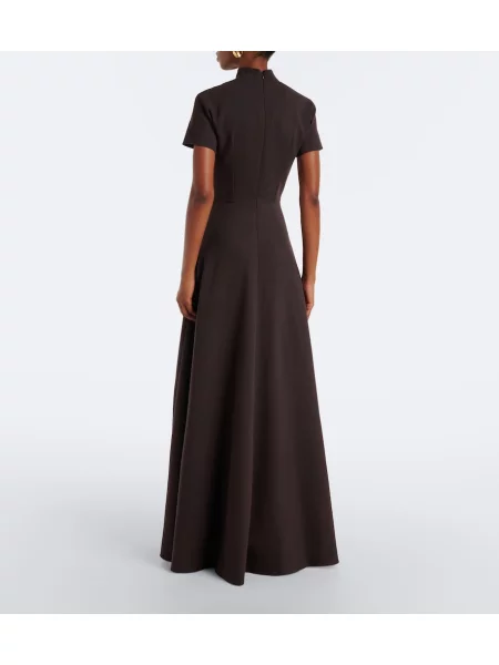 Rochie maxi Emilia Wickstead de lână maro