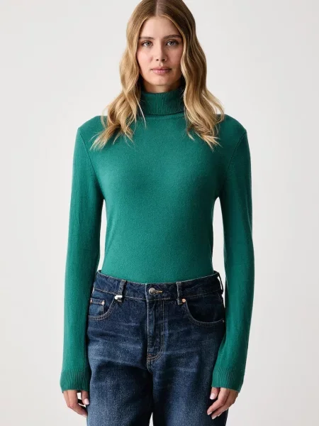 United Colors of Benetton pulover cu guler înalt pentru femei din lână