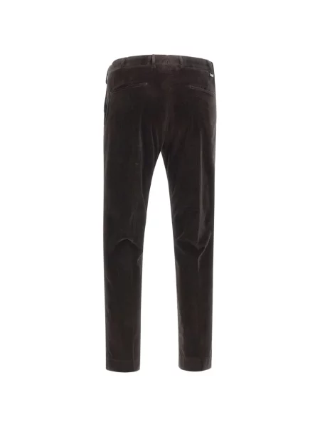 Pantaloni Pt Torino de catifea cord maro
