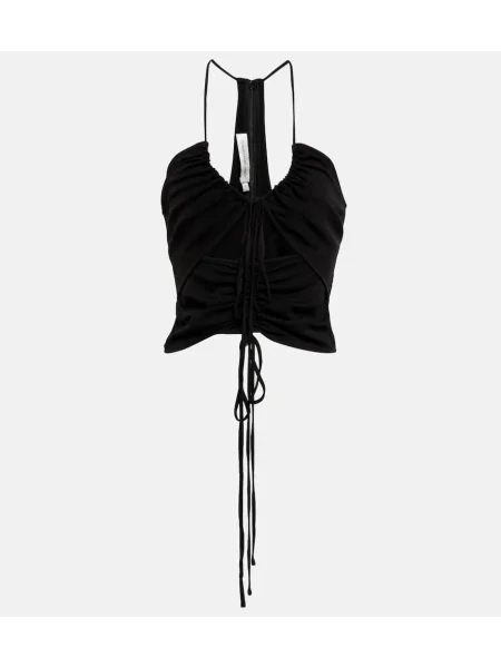 Top Christopher Esber cu gât halter negru