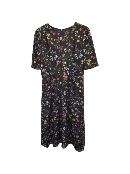 Rochie Altuzarra cu model floral cu imagine de costum negru