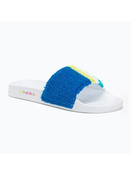 Дамски джапанки O'Neill Brights Slides blue towel stripe синьо