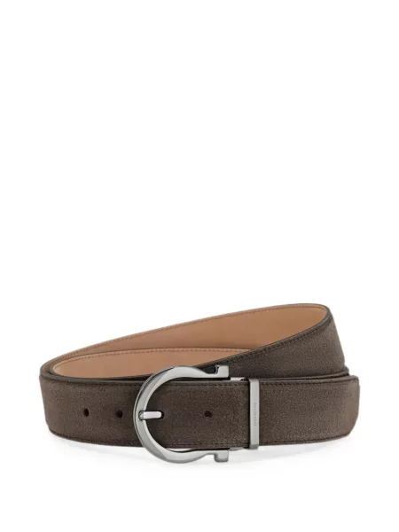 Cu centură curea Ferragamo maro