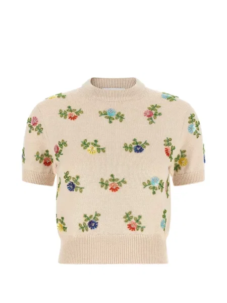 Top Rabanne cu model floral cu imagine