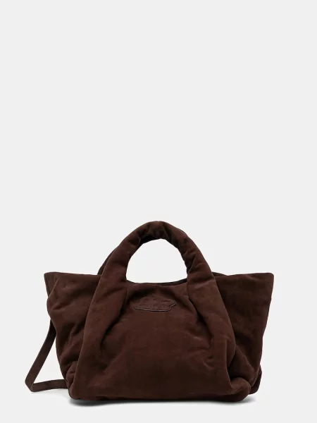 MUNTHE geantă de mână din piele întoarsă LIX maro