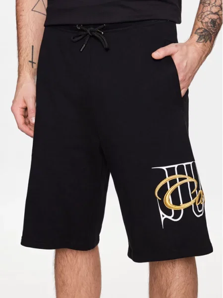 Just Cavalli Pantaloni scurți sport negru