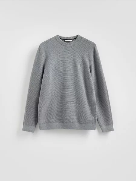 Reserved Pulover cu guler semi-înalt gri-neutru gri