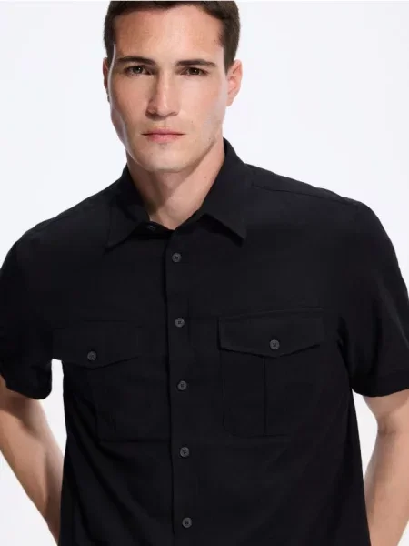 Reserved Cămașă regular fit negru