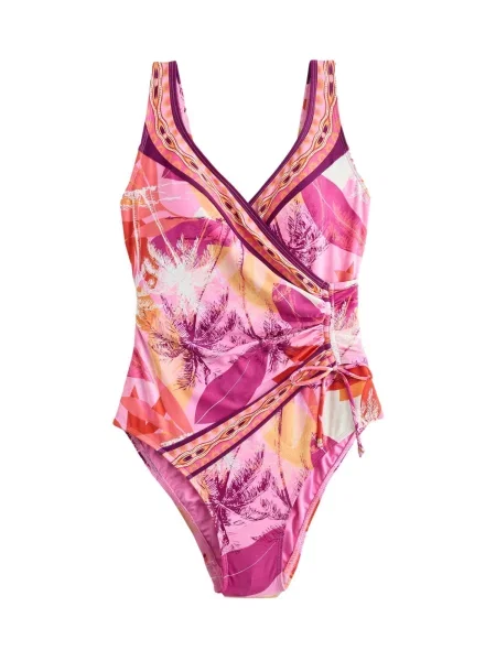 Next Costum de baie modelator portocaliu / roz / magenta alb
