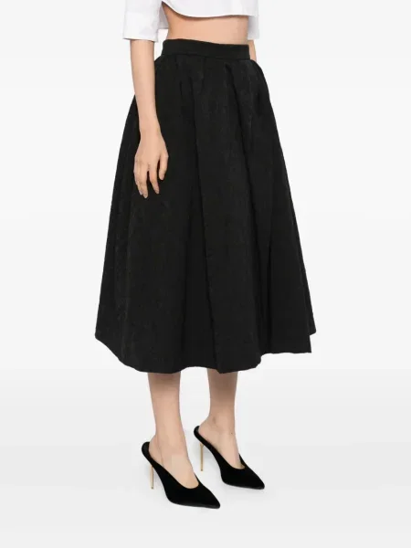 Fustă Carolina Herrera cu model floral negru