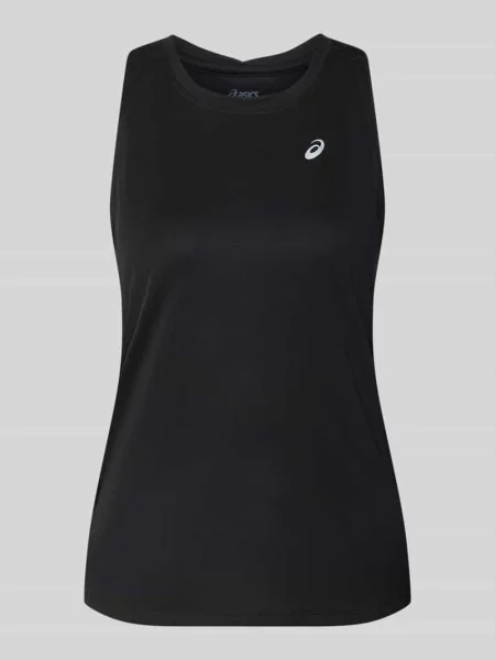 Top Asics Tiger z okrągłym dekoltem czarny
