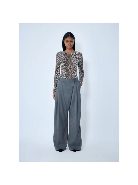 Ganni Spodnie Kobieta M Trousers szary