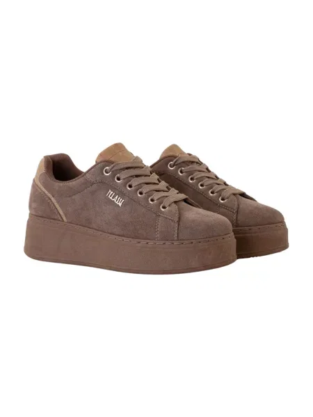 Sneakersy Alviero Martini 1a Classe zamszowe z logo brązowe