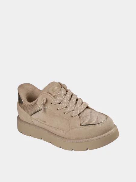 Кожаные кеды Skechers бежевые