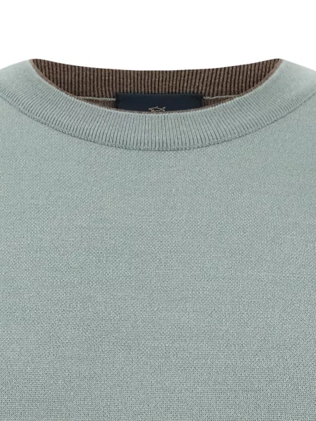 Pulover Paul & Shark cu decolteu rotund gri