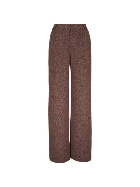 Spodnie L'agence w jodełkę brązowe