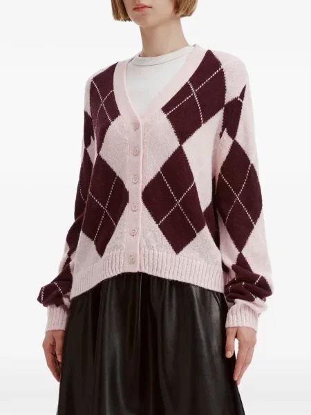 Cardigan B+ab în carouri roz