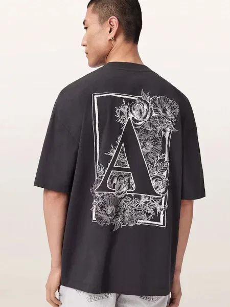 AllSaints Tricou Anthos | Oversize fit negru