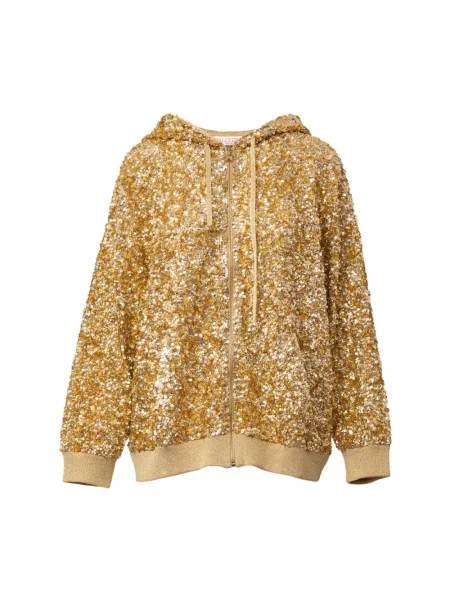 Lniana bluza Valentino Garavani żółta