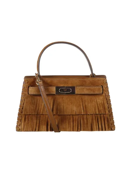 Mała mały torebka skórzana Tory Burch zamszowa brązowa