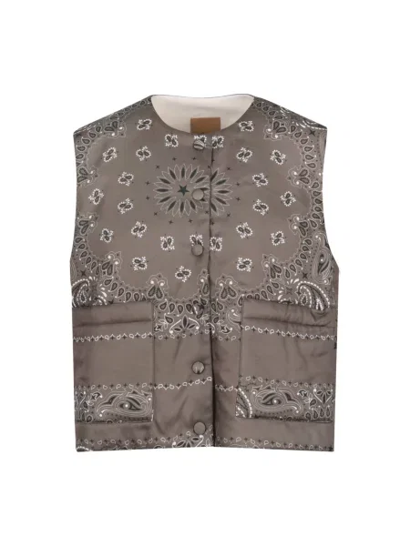 Kamizelka 8pm z nadrukiem dwustronna brązowa