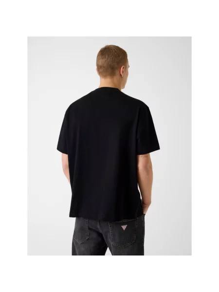 Guess Jeans Tricou BAKER | Oversize fit negru