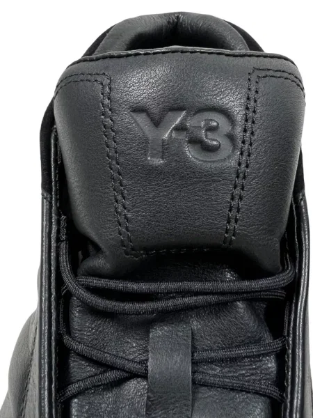 Кожени маратонки Y-3 Adidas с връзки черно