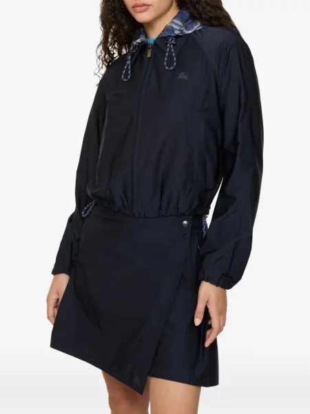 Geacă Burberry cu glugă albastru