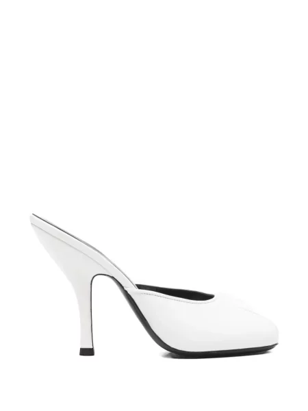 Papuci tip mules Jude alb