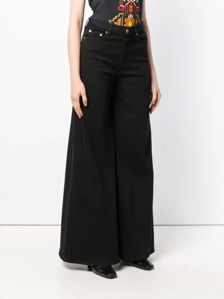 Blugi cu picior larg Alberta Ferretti negru