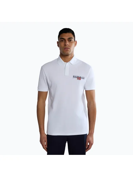 Tricou polo pentru bărbați Napapijri E-Aylmer brightwhite