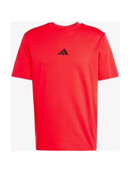 Koszulka adidas Essentials Logo Single Jersey krótki rękaw czerwony S czarny