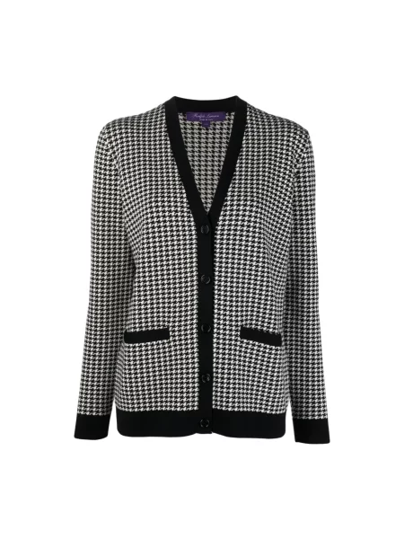 Kardigan Ralph Lauren wełniany z długim rękawem czarny