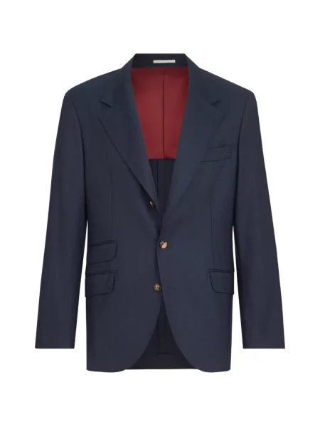Sacou Brunello Cucinelli de lână albastru