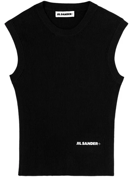 Vestă Jil Sander cu imagine negru
