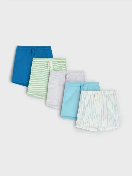 Sinsay Teplákové kraťasy 5 pack krémová