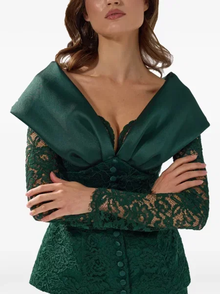 Rochie Silk Love & Lace de mătase verde