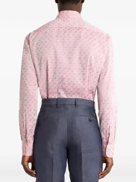Cămașă Etro cu model paisley roz
