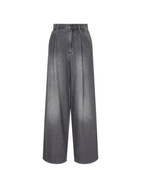 Pantaloni Armani Exchange plisate gri