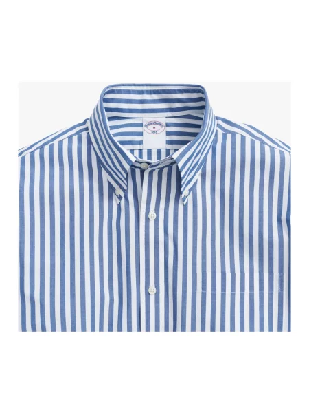 Koszula Brooks Brothers w paski z paskiem niebieska