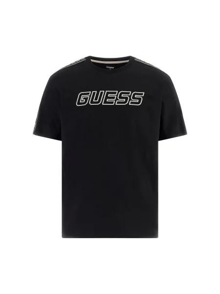 Guess Majica Arlo Regular Fit črna