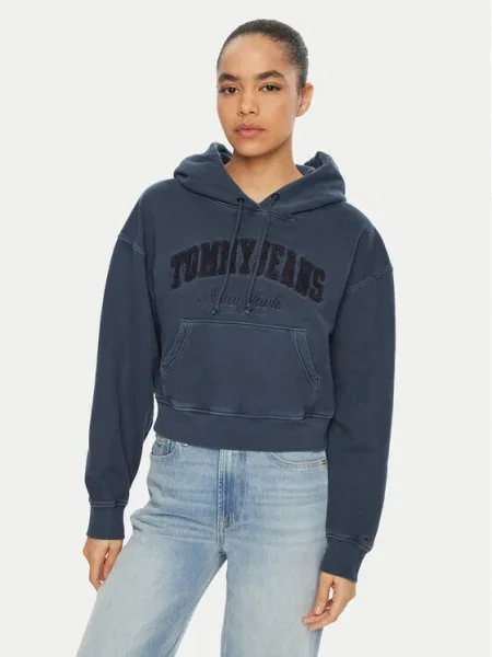 Tommy Jeans Bluză Bleumarin Boxy Fit