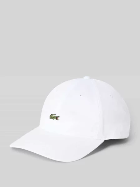 Czapka z daszkiem Lacoste white biała