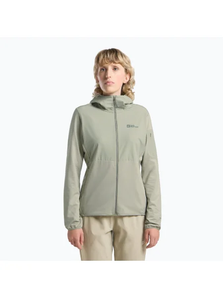 Hanorac pentru femei Jack Wolfskin Prelight Trail Hoody mint leaf