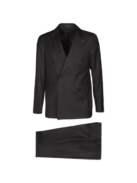 Costum Tagliatore cu două rânduri de nasturi negru