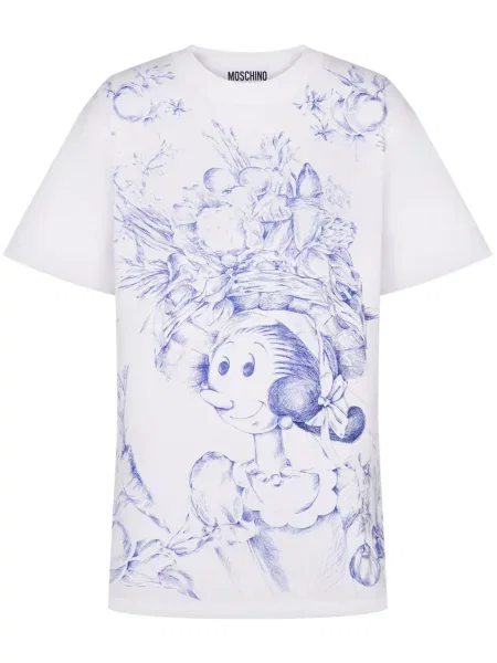 Koszulka Moschino z nadrukiem biała