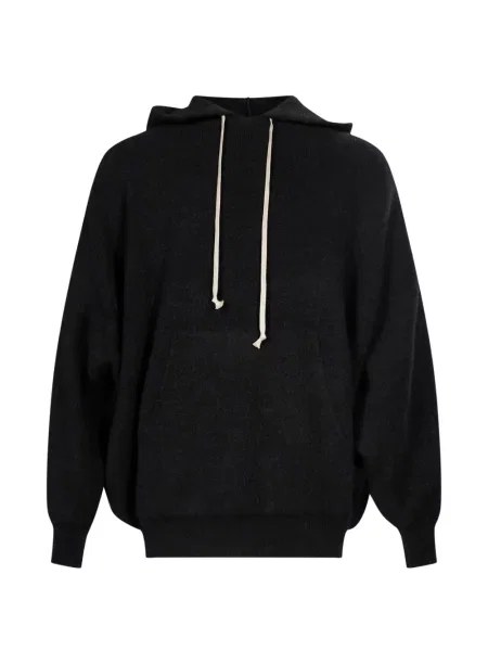 Hanorac cu glugă Rick Owens cu cordon negru
