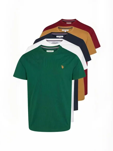 U.S. POLO ASSN. Cămașă UMArjun albastru / galben muștar / verde / roșu bordeaux alb