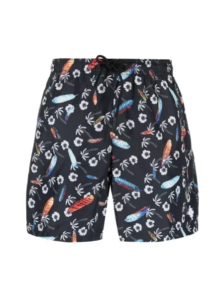 Kąpielówki Marcelo Burlon County Of Milan z nadrukiem czarne