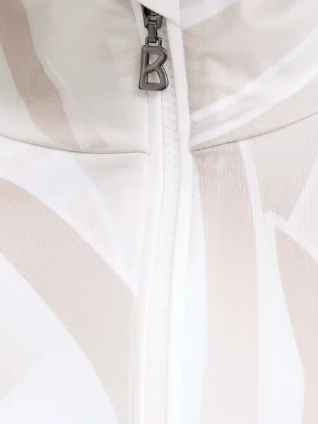 Top Bogner cu imagine cu imprimeu abstract alb